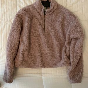 American eagle fuzzy quarter zip